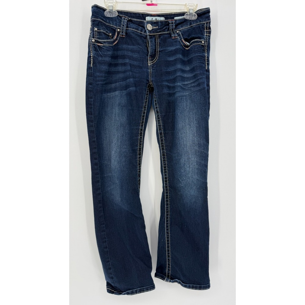 Daytrip Dark Wash Bootcut Stretch Jeans Women's 28R Medium Wash Mid Rise
